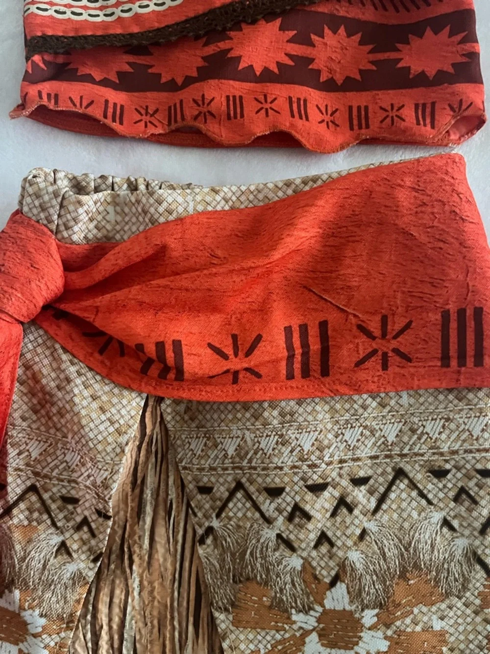 Disney Collection Moana Two-Piece Halter Top and Fringe Skirt Set Size 3